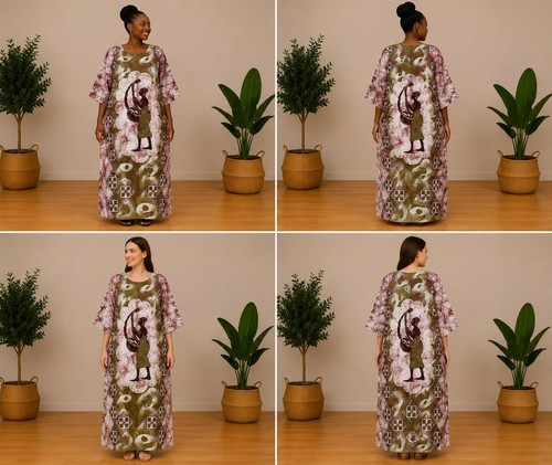 Boubou femme batik wax - boubou, bassam