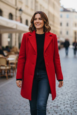 Dame Veste En Laine À Poils