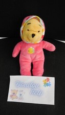 doudou peluche winnie l'ourson combinaison pyjama capuche rose abeille DISNEY