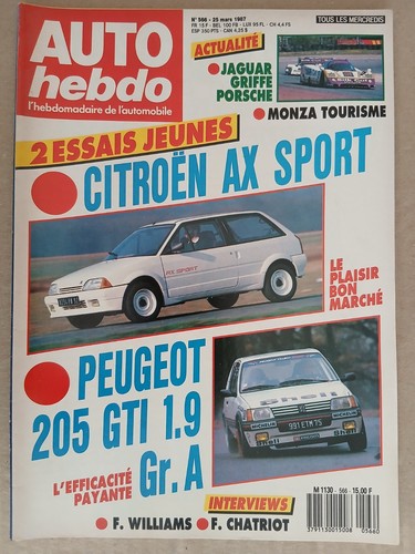 Auto hebdo 566 - hebdo, 25/3/1987