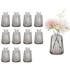 12 Mini Vases en Verre - Petits Décoratifs de Table Mariage - Vintage Single-...
