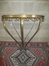 ANCIENNE CONSOLE A VOLUTE EN LAITON DES ANNÉES 1950-N°5