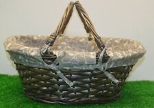 ANCIEN PANIER EN OSIER CORBEILLE FRUIT PAIN MARCHE CHAMPIGNON LEGUME 