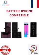 BATTERIE IPHONE 5S 6 6S 7 8 X XS MAX XR 11 12 13 14 15 16 PRO MAX MINI + adhésif
