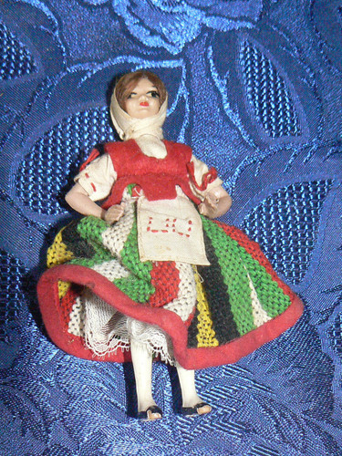 Old eastern country doll - old,