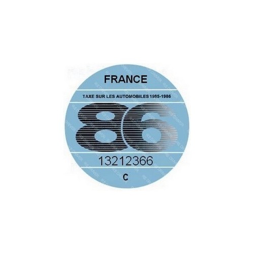 Vignette autocollante 1986 - vignette,