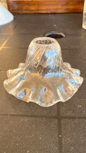 Tulipe cristal craquele lampe - cristal,