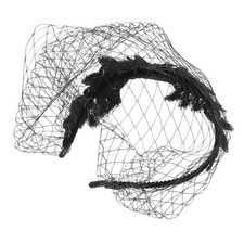  Chapeau Bibi Bandeau Dentelle Voilette Mariage Coiffe Maille Veil La Mariée