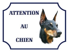 Plaque Alu 15x20cm "Attention