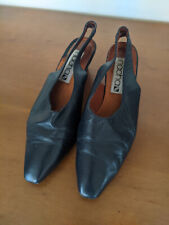 Chaussure escarpin cuir noir taille 39  talon 5 cm brides femme double cuir