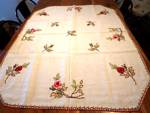 Linge ancien nappe - ancien,
