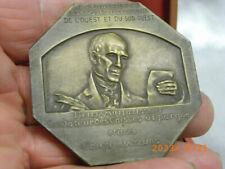 CAISSE EPARGNE MEDAILLE OCTOGONALE BRONZE HOMMAGE signé GREGOIRE 1935  MEDAL