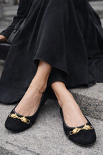 Marc Jacobs Black Suede Ballet