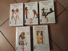 LOT 5 LIVRES DE POCHES CHRISTIAN JACQ-RAMSES/LES EGYPTIENNES.LAFFONT/PERRIN