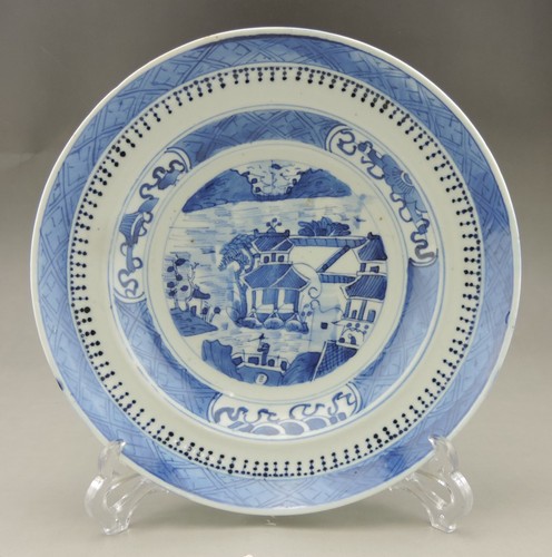 Antique china white blue - antique,