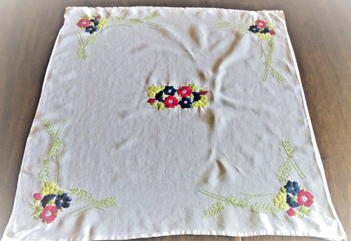 Nappe thé vintage brodée - nappe, à