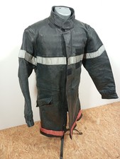 POMPIERS FRANCAIS VESTE LONGUE INTERVENTION CUIR AVEC SA DOUBLURE 2003