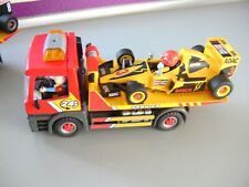 YC LOT PLAYMOBIL VOITURE COURSE FORMULE 1 F1 TEAM ADAC CAMION PLATEAU DEPANNAGE