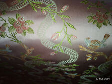 SUPERBE TENTURE DOUBLE-RIDEAU EN SOIE et SATIN de  2,88 m