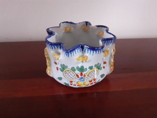 Petit vase bourse en faience - "bourse",