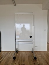 chevalet de conférence type véléda et réversible papier, en aluminium, mobile