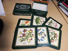 Portmeirion Botanic Garden – 6 dessous de verre vintage – Made in England