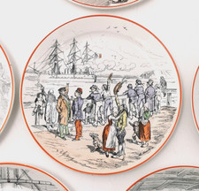 Assiettes anciennes décorées