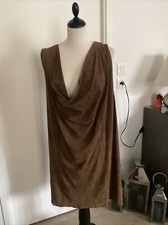 Robe en cuir de chèvre daim KOOKAI taille 38/40 marron camel