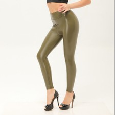 Femme Leggings Simili Cuir PU