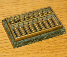 VINTAGE decoration ancien BOULIER fellowship TAIWAN ROC Paperweight abacus POIDS