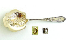 Louis COIGNET Paris - PELLE à FRAISES Argent Massif et Vermeil  vers 1900