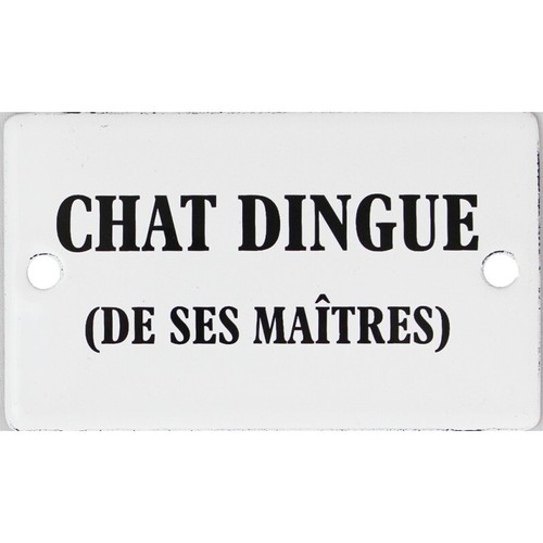 Plaque humoristique émaillée