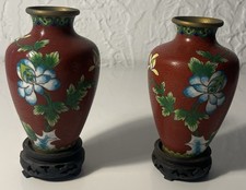Paire de vases cloisonnés