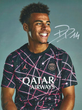 Désiré Doué PSG FOOTBALL 20x15cm HAND SIGNED AUTOGRAFO autographed