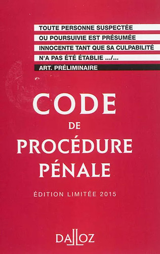 Code procédure pénale - procédure,