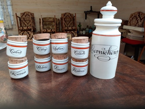 Pots epices porcelaine - pots, a