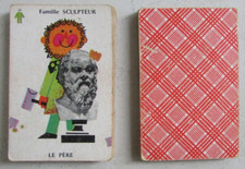 25 cartes pour compléter jeu des 7 familles Les métiers art illustré par Jacquot