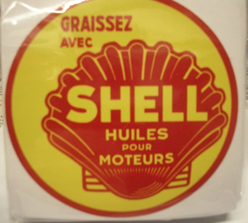 Autocollant publicitaire shell - autocollant,