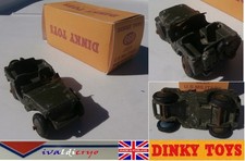 épave Jeep willys ou hochtkiss militaire dinky toys france 80D boite repro 1/43