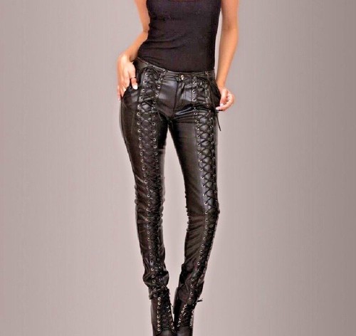 Pantalon motard cuir à - pantalon,