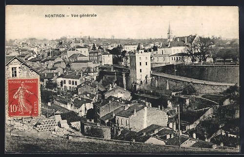 Cpa nontron vue générale - vue,