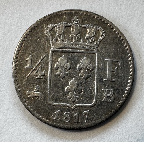 Louis xviii franc 1817 b - -,