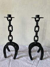 paire de bougeoirs Brutalistes