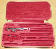 vintage HOUSSE pochette ANKER BOX case Compas Technical Drafting instrument TOOL