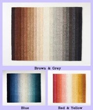 Main Touffeté Laine Zone Tapis Marron & Gris Rayé Hippie Indien Tapis 2.4x3m