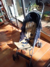 poussette pliante bébé, roues doubles, protection antipluie, ombrelle 