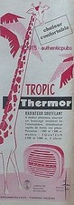 PUBLICITE THERMOR TROPIC RADIATEUR SOUFFLANT GIRAFE DE 1959 FRENCH AD PUB ANIMAL