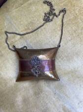 Ancienne Minaudière Cuivre Sac À Main  De Bal 