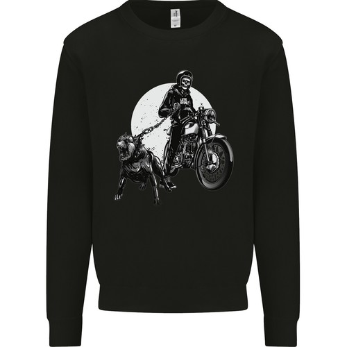 Sweat capuche skull biker - À,