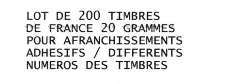 Lot 200 timbres adhesifs - 200,